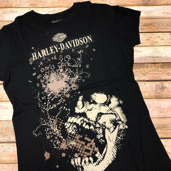 Harley-Davidson Tops - Harley-Davidson Skull Short Sleeve Tee Shirt